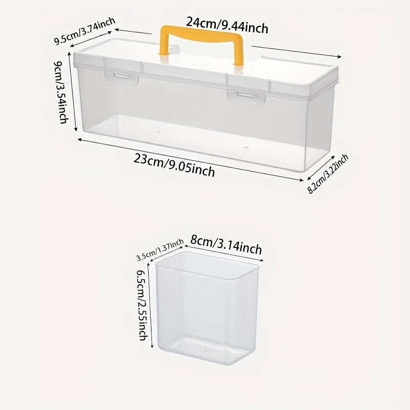 Professional 7-Piece Tool Organizer Transparent Parts Storage