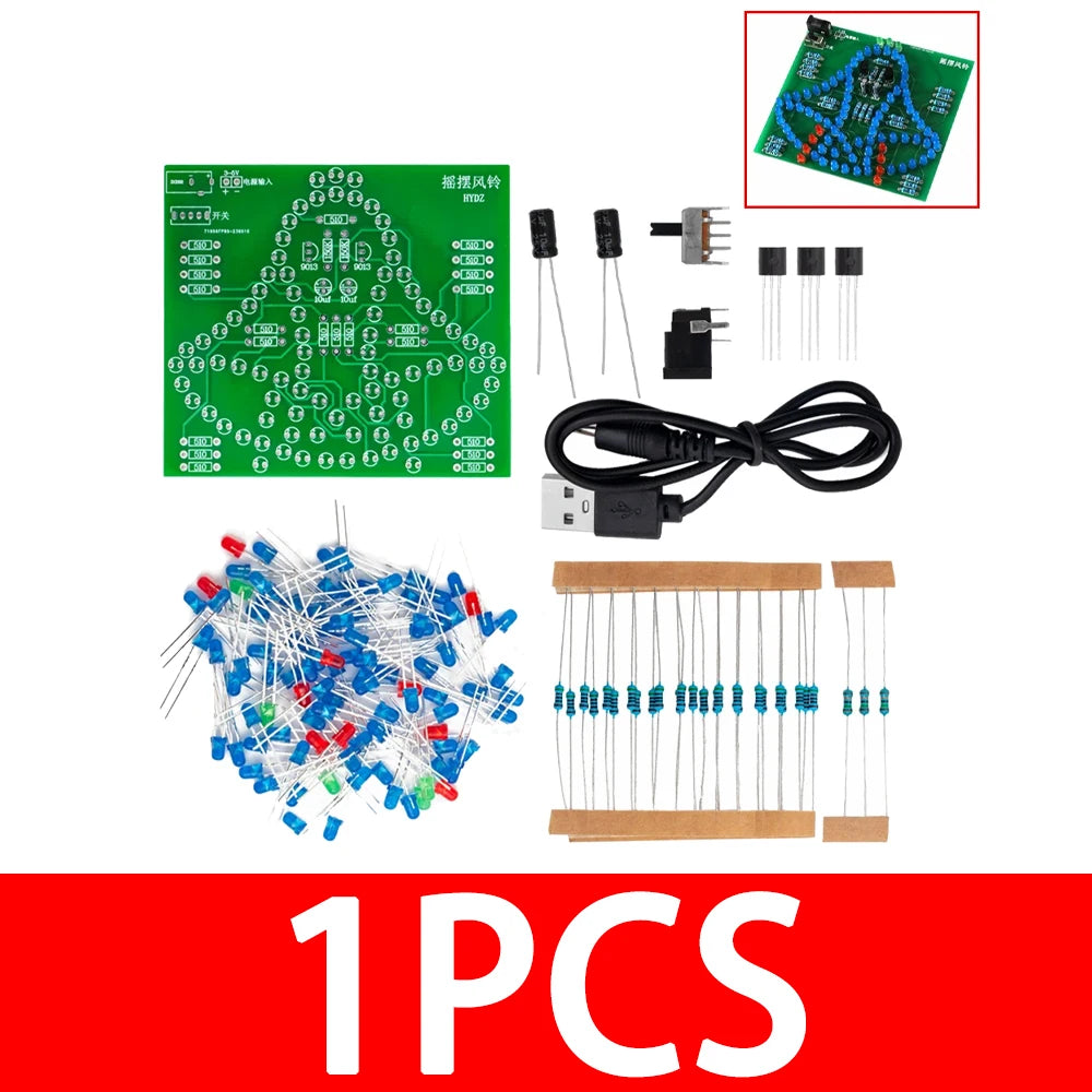LED Swinging Bell Soldering Kit DIY Electronic Assembly Module STEM Education Project Zpaxo 1pcs