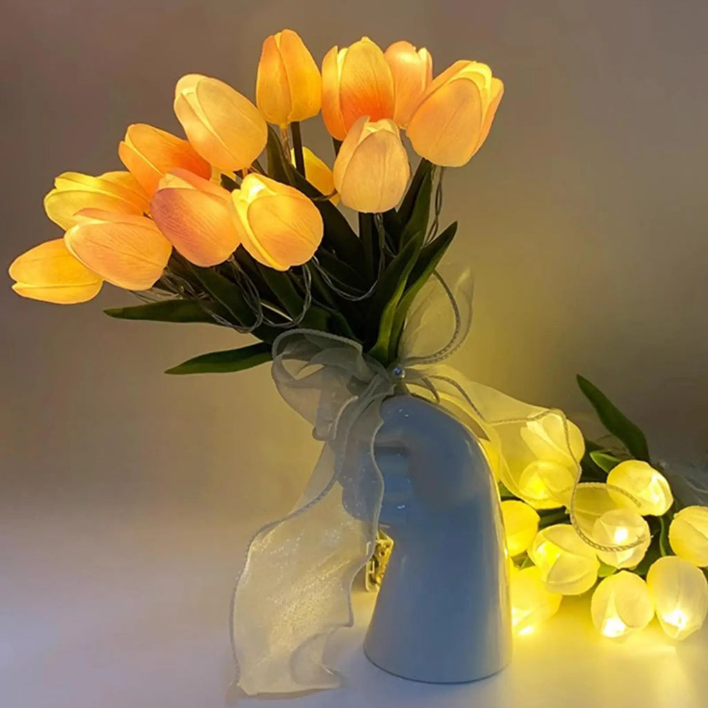 Lighted Artificial Flowers 10 Home Decoration Faux Flower Lights