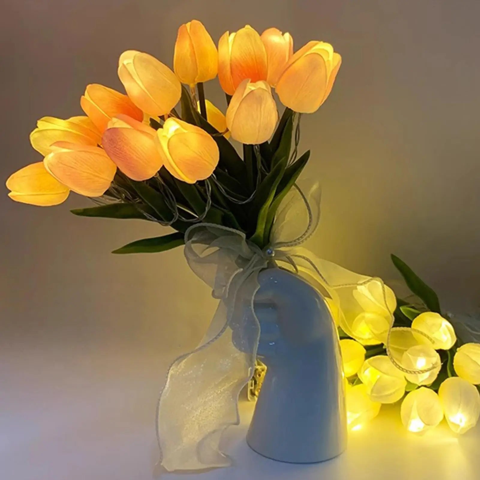Lighted Artificial Flowers 10 Home Decoration Faux Flower Lights