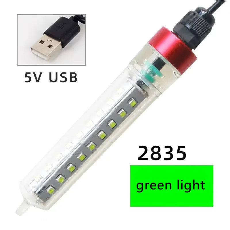 SHINEKNOT 20W LED Underwater Fish Lure Light | 4 Colors IP68 Underwater Fishing Light Zpaxo green