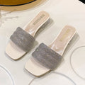 Women's Sandals Open-toe Summer Fashion Crystal Diamond Soft Sole