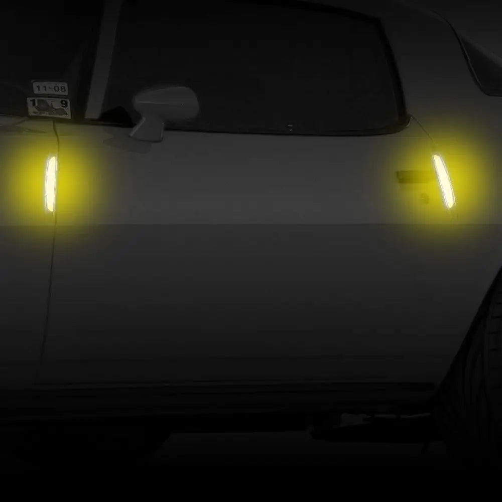 Stickers Carbon Fiber Safety Bumper Anti-collision Mark Automotive Safety Warning Stickers Reflective Strip Side Stickers Zpaxo