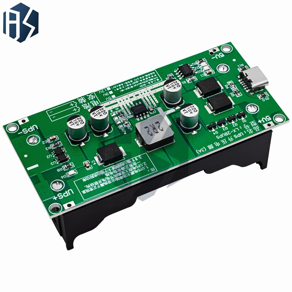 Type-c 15W 3A 18650 Lithium Battery Charger Module DC-DC Step Up Zpaxo