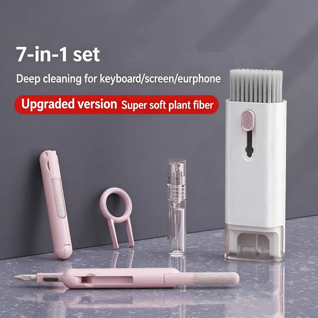 Keyboard Cleaning Kit 7-in-1 Laptops Cleaner with Keycap Puller, Multifunctional Keyboard Brush Cleaning Set for Airpods Phone Zpaxo