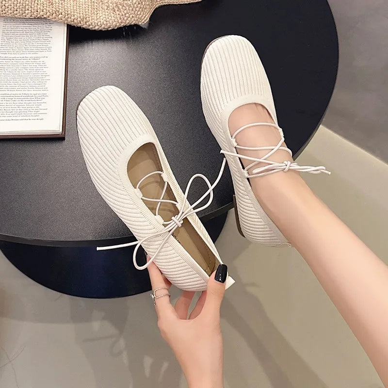 Women's Solid Comfortable Vintage Lightweight Single Shoes Women Zpaxo Beige 38