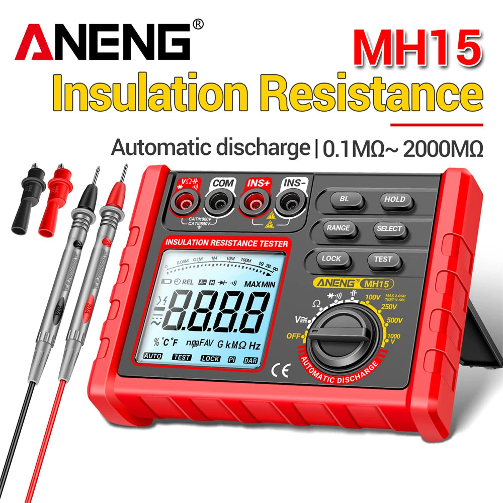 Digital Insulation Test Resistance Tester ANENG MH15 Voltage Meter