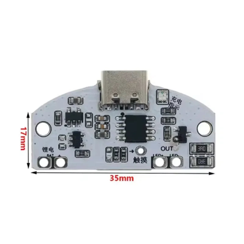 New TYPE-C Table Lamp Circuit Board USB Charging Three Level Stepless Dimming LED Touch Night Light Control Module Zpaxo