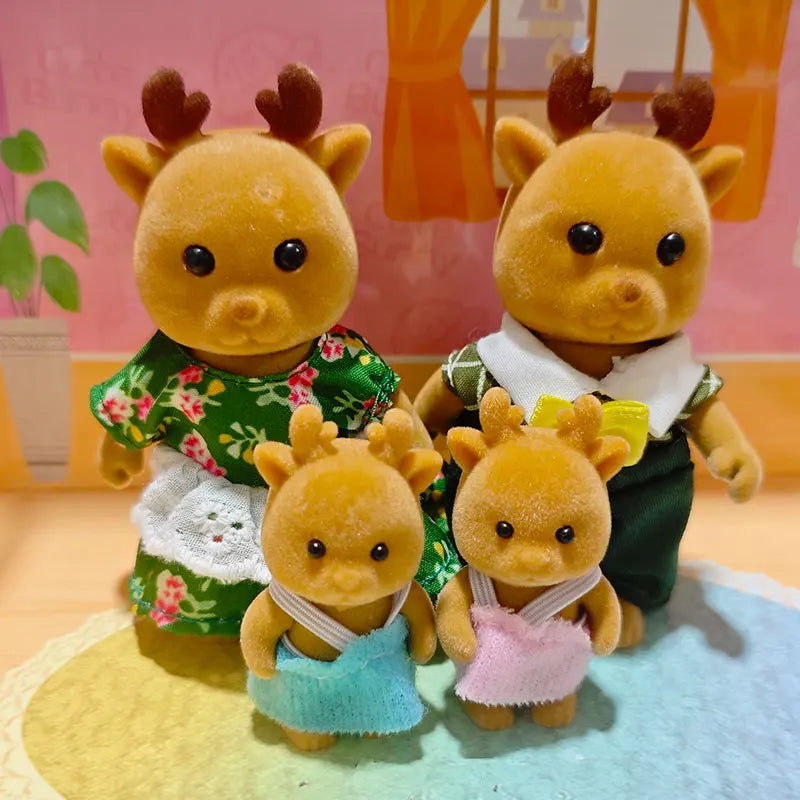 1 12 Simulation Forest Family Doll Accessories Reindeer Panda Zpaxo Deer Family