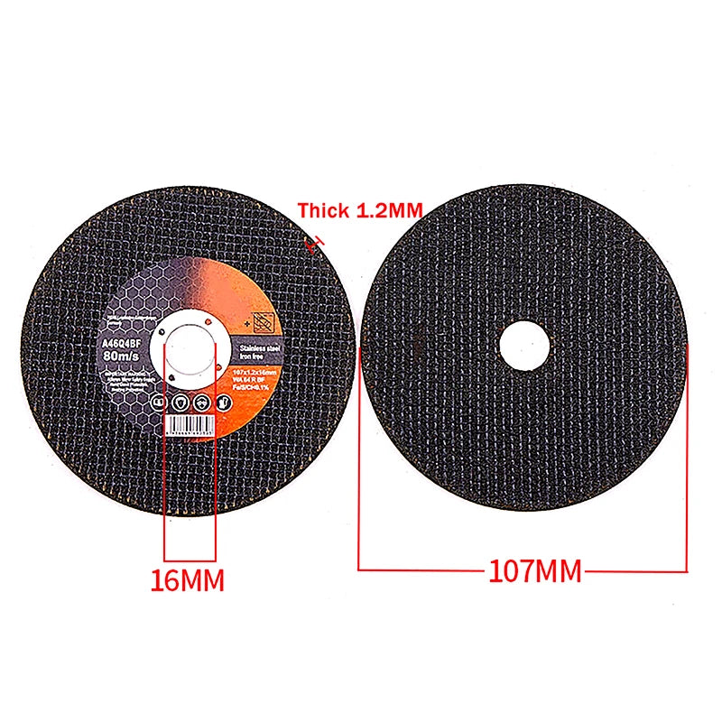 5Pcs 107*16mm Angle Grinder Wheel Blade Resin Cutting Saw Blades Stainless Steel Metal Grinding Machine Cutting Circular Disc Zpaxo Black