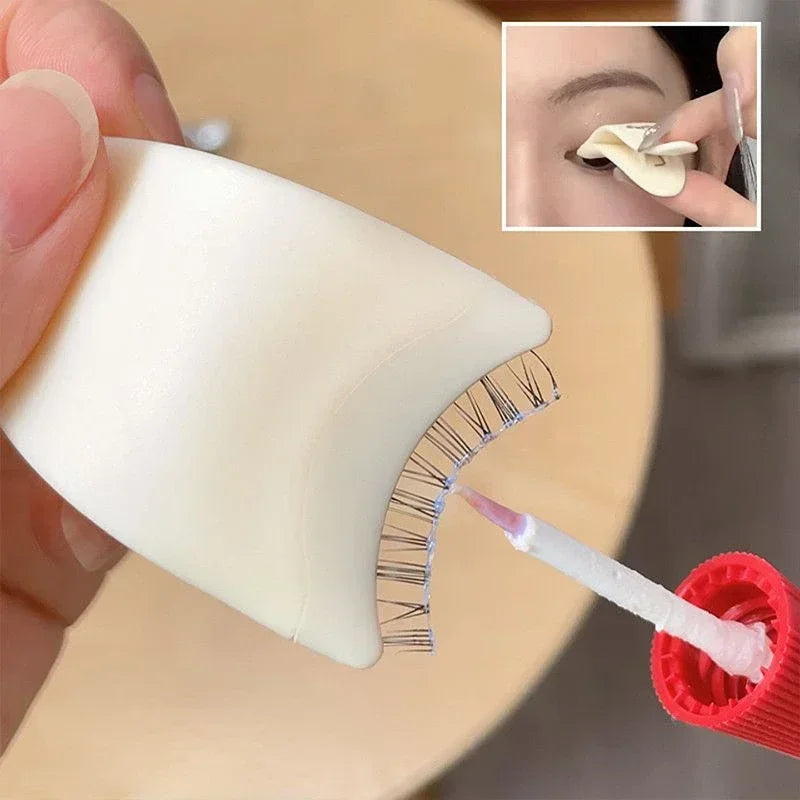 Plastic Eyelash Curler & False Eyelash Applicator Tweezer Eyelash Applicator Tool Zpaxo