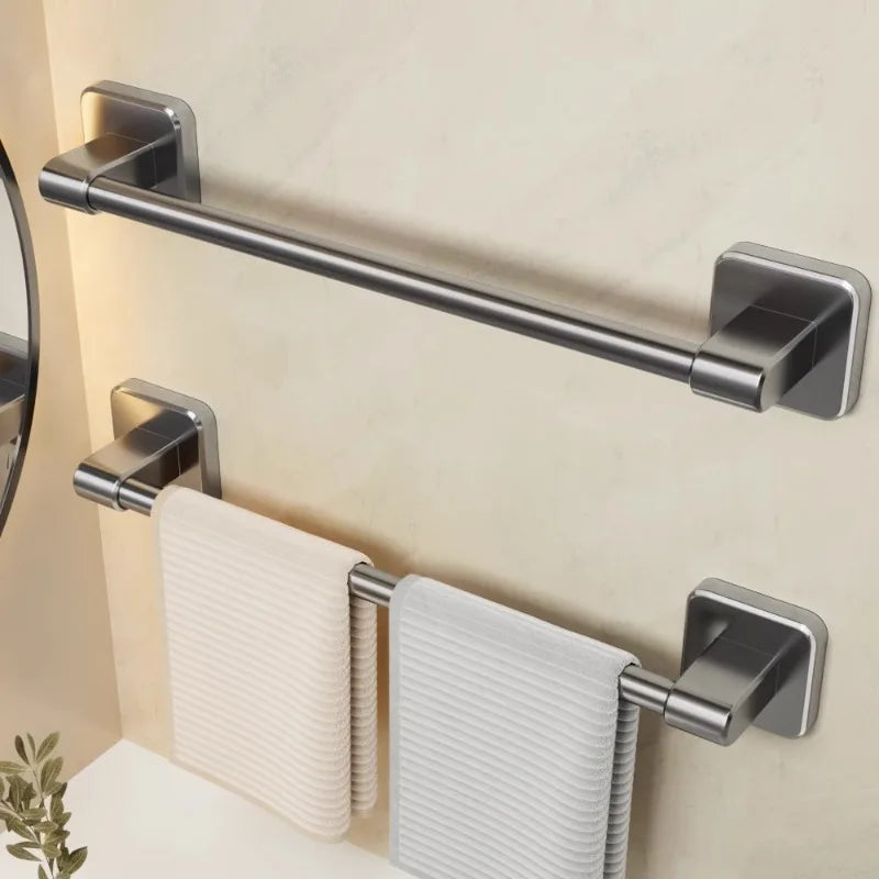 No-Drill Towel Rack 30/40/50cm – Wall-Mounted Bathroom Bar Wall Towel Rack Zpaxo
