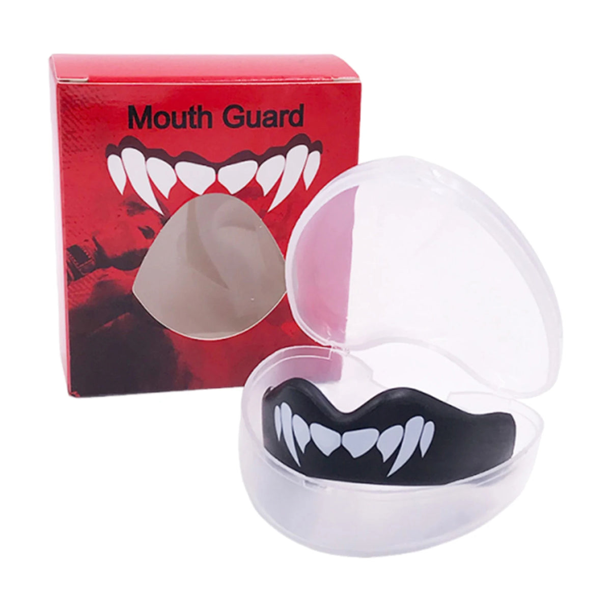 1- Fighting Training Mouth Guard Boxing Gum Shield Slim Fit Adult Zpaxo Black 1