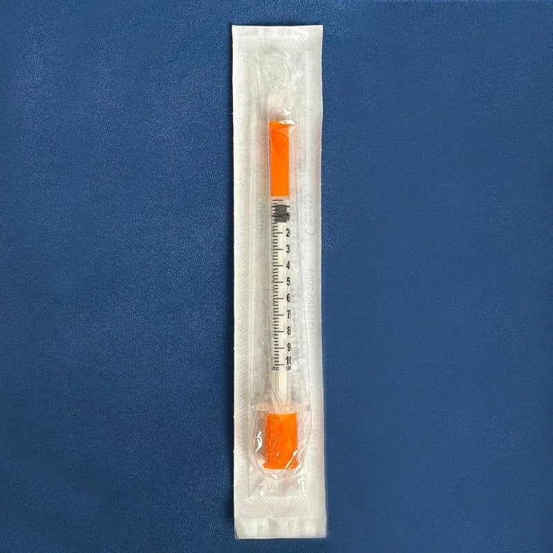 100-Pack 0.5/1ml Disposable Syringes | 31Ga Needles Pet & Lab