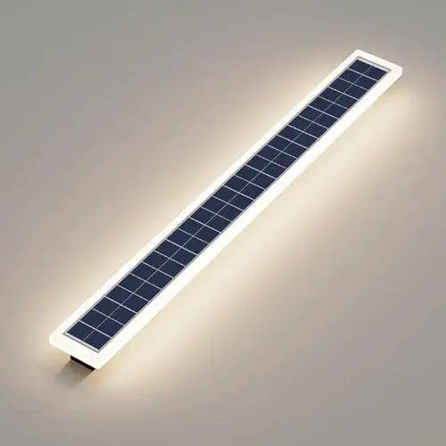 Solar Led Wall Light Outdoor Waterproof IP65 Long Lamp Garden Porch Zpaxo 100CM-20W-White