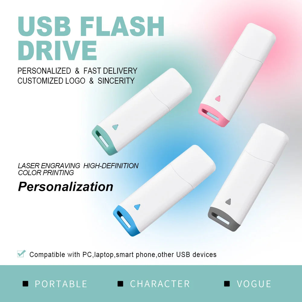 10Pcs/Lot USB Flash Drives 1G 4GB Pendrive 8GB 16GB Creative Gifts Pen Drive 3.0/2.0 Memory Sticks 16G With type-c USB Free LOGO Zpaxo