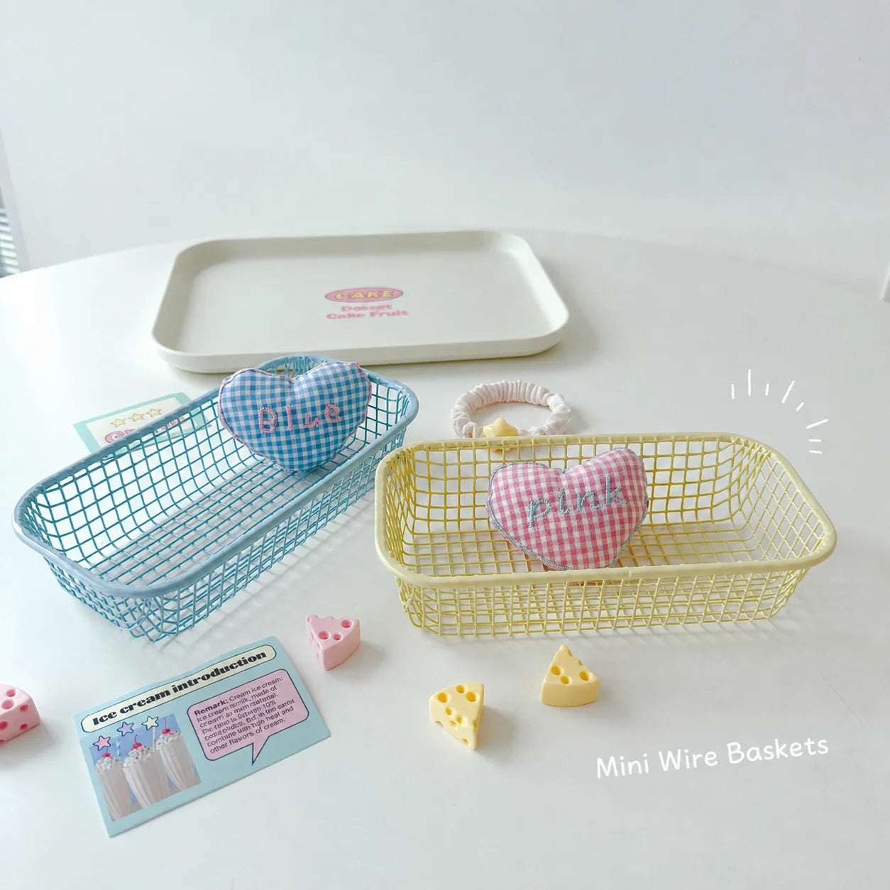 Mini Metal Wire Basket – Desktop Organizer & Home Decor Wire Storage Basket Zpaxo