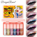Six Piece Eye Shadow Cover Box, Fine Glitter, Pearlescent, Waterproof, Delicate Makeup, Non-Smudging, Holiday Stage Party, Versatile Zpaxo Dr169
