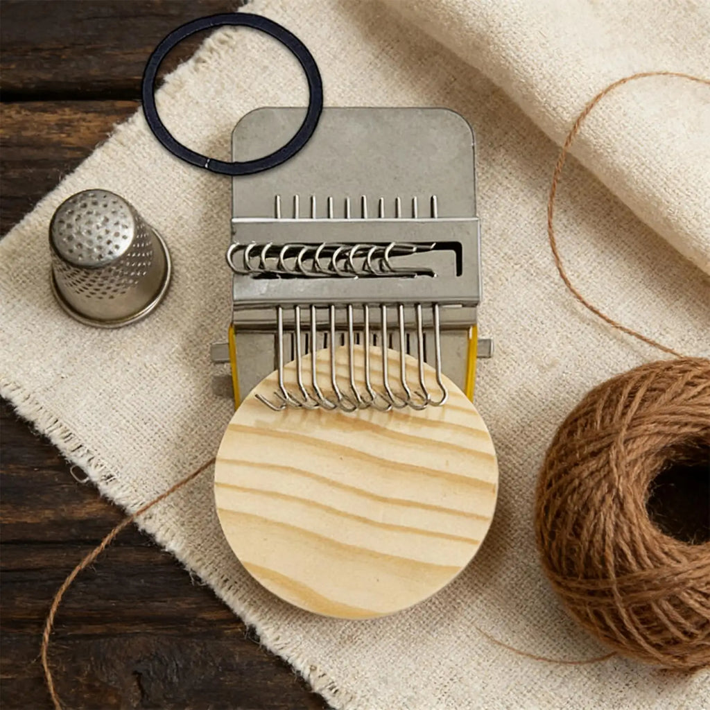 Knit Patch Loom Kit Small Loom Hand Tapestry Wood Loom Weaving Frame Darning Machine For Mending Clothes Jeans Socks Zpaxo