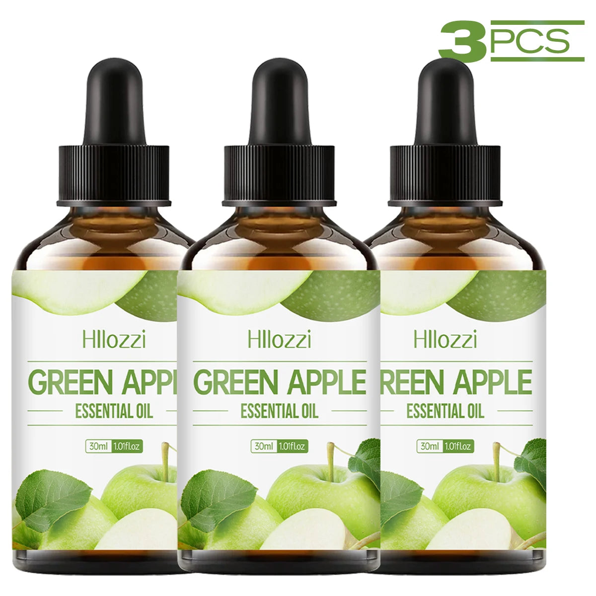 Plant Essential Oil 3 Fruit Aromatherapy Soap Making DIY Multi Zpaxo GREEN APPLE 3PCS 30ml