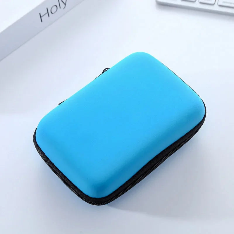 EVA Hard Shell Earphone & Cable Organizer Bag | Zpaxo Cable Organizer Pouch Zpaxo 1PC Blue
