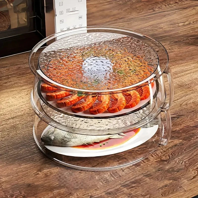 Microwave Splatter Cover, Unbreakable Foldable Dish Lid, Stackable Insect Proof for Kitchen Camping BBQ Zpaxo