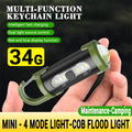 Mini Keychain Flashlight 300LM – 7 Modes, Rechargeable, IP65 Keychain Flashlight Zpaxo Green 4 modes