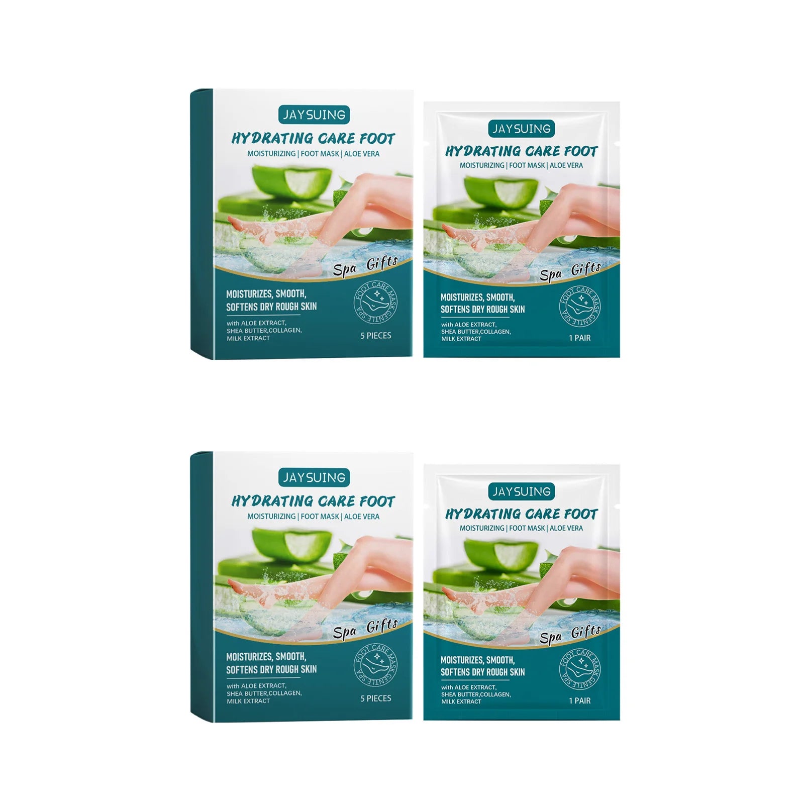 Aloe Vera Exfoliating Foot Mask – Callus & Dead Skin Remover Exfoliating Foot Mask Zpaxo 10pcs