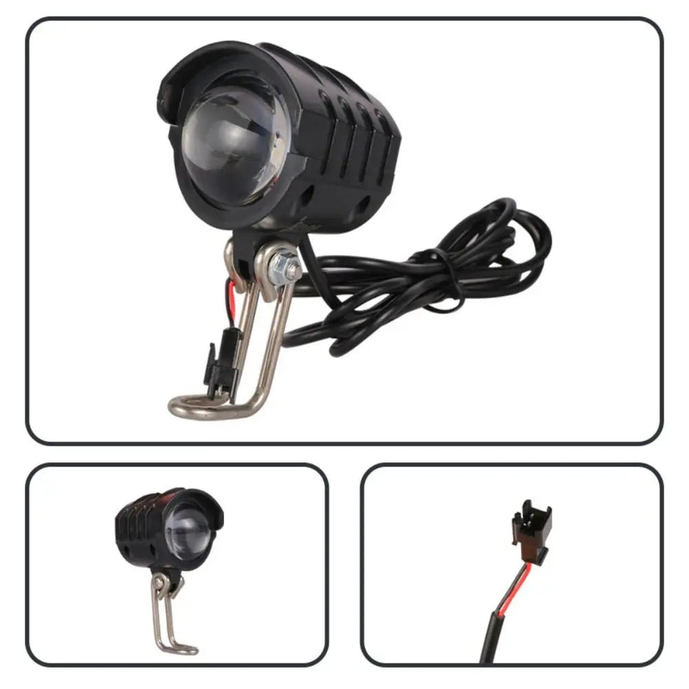 6V Electric Bicycle Headlight 150LUX IPX6 Waterproof Bike Headlight Lamp Safe LED Bicycle Light For Bafang eBike BBS BBS01B Zpaxo HD