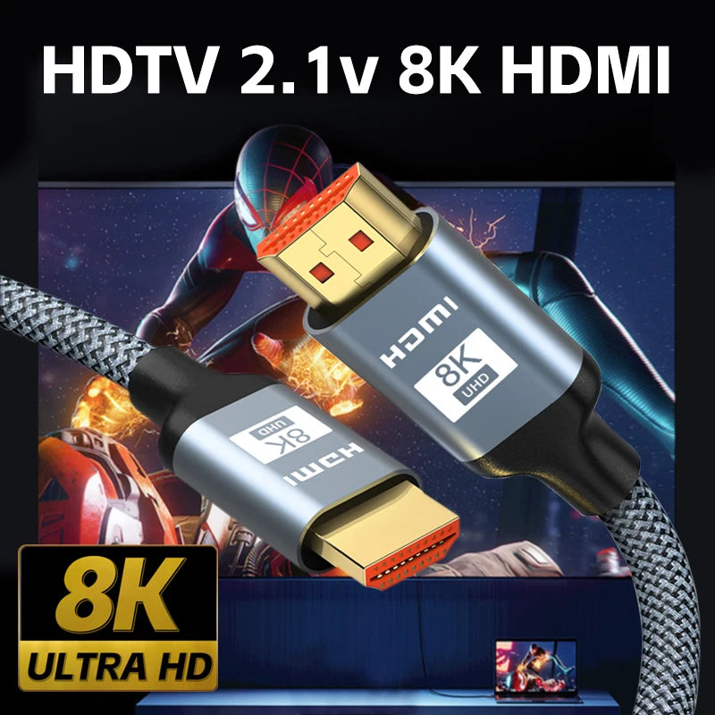 0 5-1 5M HDMI 8K Cable 60HZ 2 1V 4K 144HZ 3D TV Speed Computer Zpaxo
