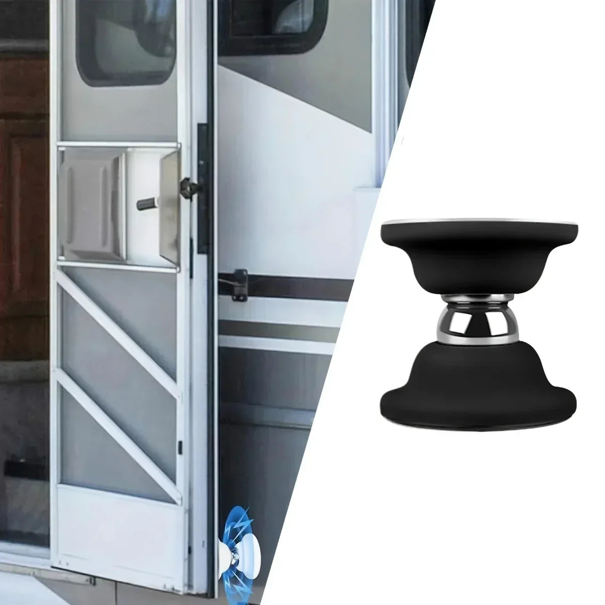 Magnetic Door Catch Kitchen Door Retainer RV Door Stop Retaining Catch Latch for RV Caravan Camper Motorhome Boat Door Holder Zpaxo black