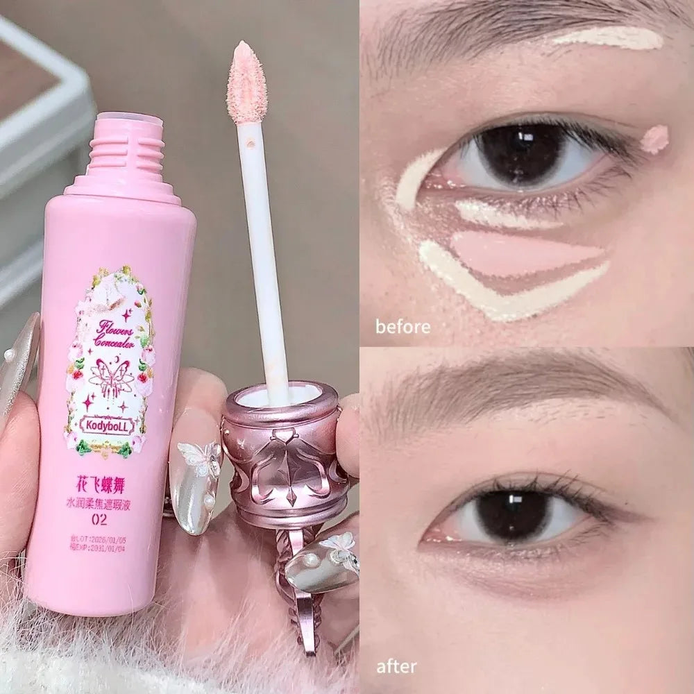 Soft Pink Matte Liquid Concealer Brightening Lightweight Cream With Hyaluronic Acid Liquid Highlighter For Dark Circle & Redness Zpaxo