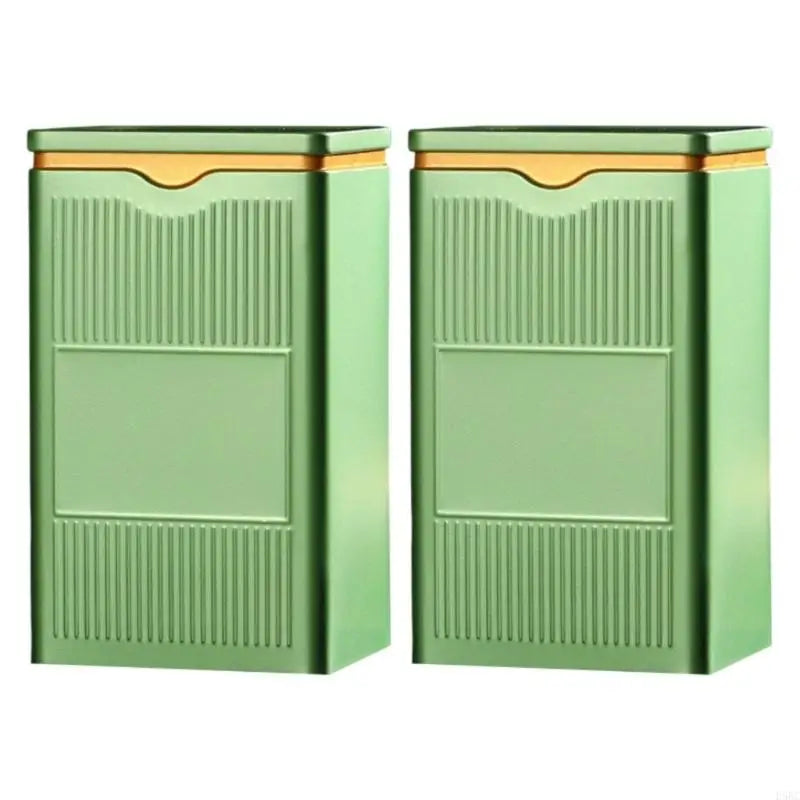 Tea Canister Sealed Storage Tin for Loose Tea Decorative Metal Container Zpaxo Green S CN