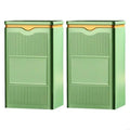 Tea Canister Sealed Storage Tin for Loose Tea Decorative Metal Container Zpaxo Green S CN