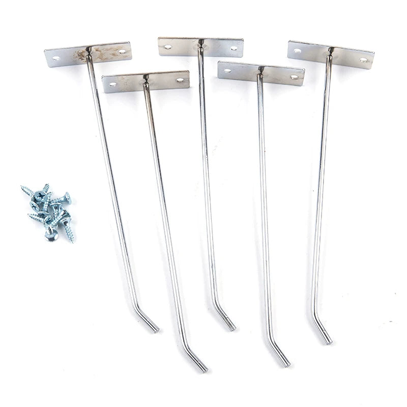 Hole Board Hook Steel Oblique Hanger Shelf Hardware Tool Wall Mounted
