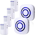 Wireless Motion Sensor Door Chime Security Sensor Call Bell Notification Ping Pong Sound for Home Security Prevention Zpaxo 4 sensor 2 receiver UK