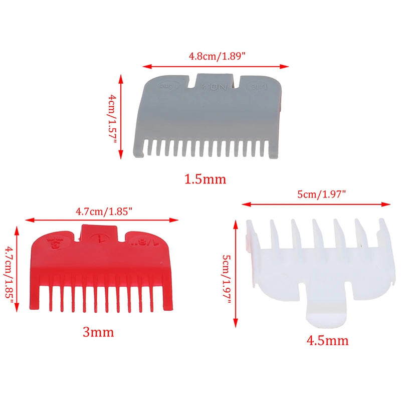 3Pcs 4.7/4.8/5CM Hair Clipper Limit Comb Cutting Guide Barber Replacement Hair Trimmer Tool Zpaxo