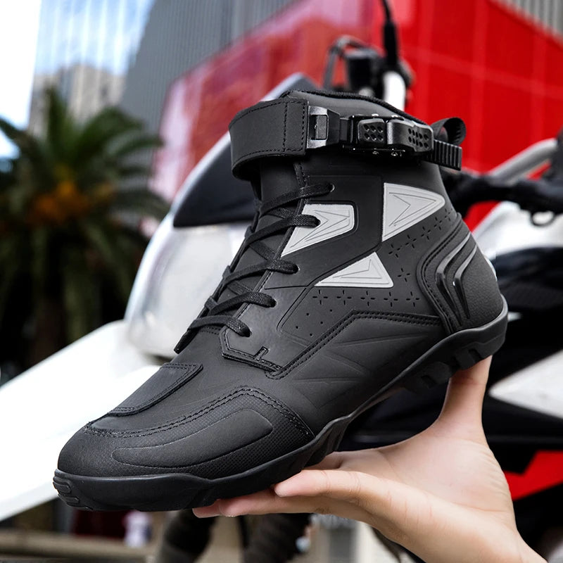 Lexsan Motorcycle Boots Men Leather Motos Breathable Anti Slip Zpaxo QK1160 1 38