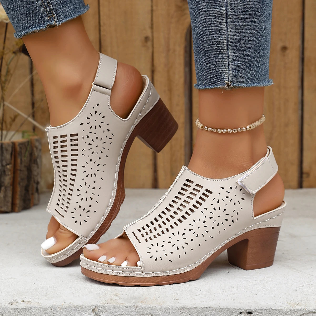 Women High Heel Sandals Open Toe Stylish High Heels Shoes for Women New Summer Luxury Sandals Platform Hollow Out Casual Sandals Zpaxo