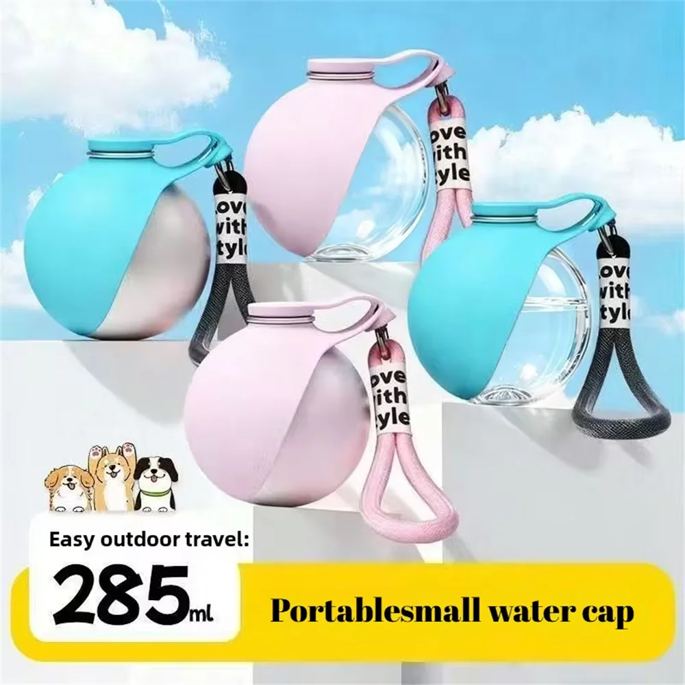 Upgraded 2In1 Portable Water Bottle Collapsible Dog Bowl Leakproof Zpaxo