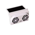 Solar Panel Car Window Fan USB Charging Powerful Ventilation Powered Zpaxo White