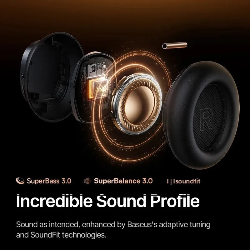 Baseus Inspire XH1 Sound Bose ANC Wireless Headphone Bluetooth 6 1
