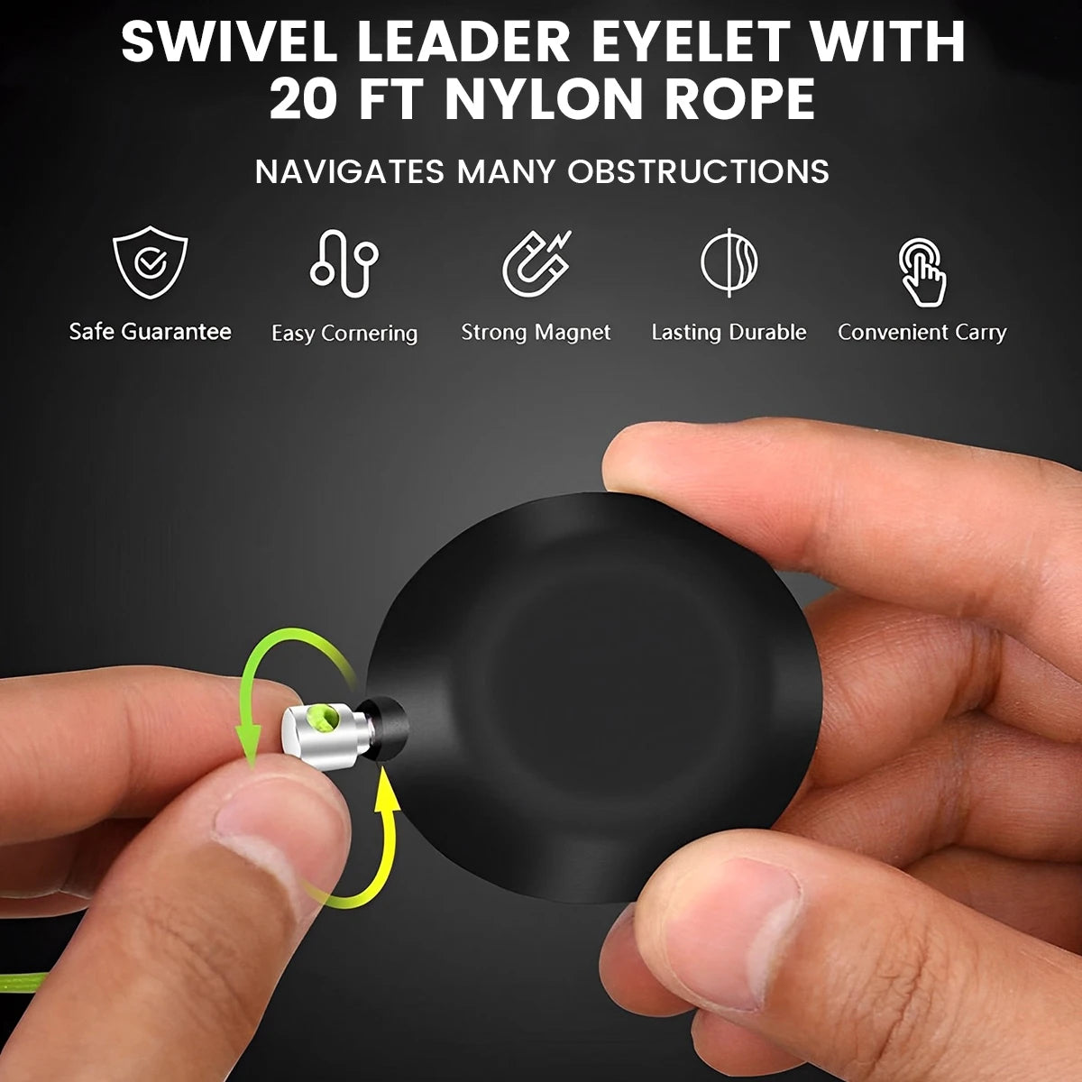 2023 Professional Wiremag Puller Magnetic Cable Pulling StringWall Wire Fishing Guide Tool Garden Repair Threader Outdoor Office Zpaxo