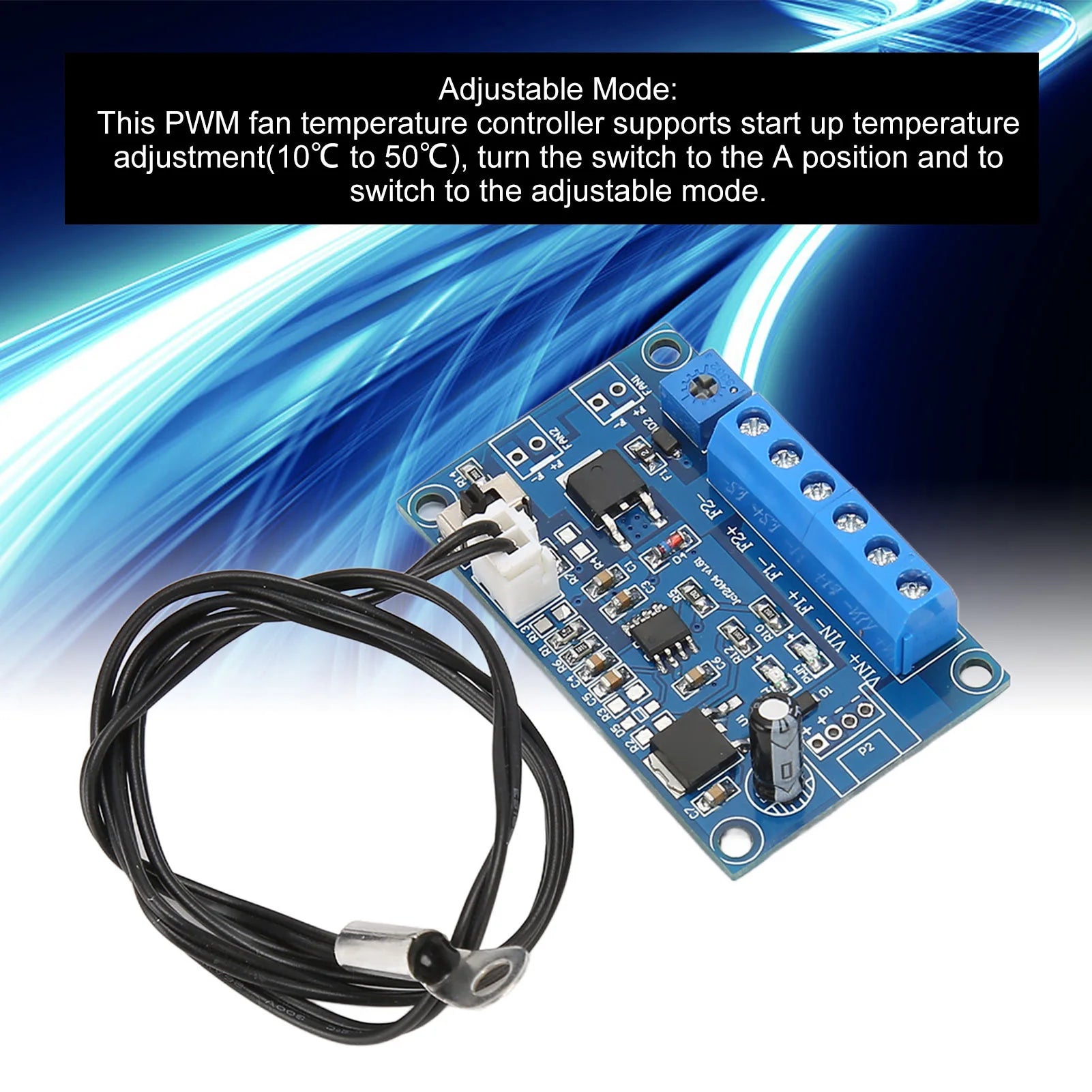 Fan Speed Controller Easy Connection Stable Cable Adjustable Fixed