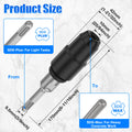 Carbon Steel Drill Bit Adapter for Rotary Hammer Drills Labor Saving Converter Shank Tool Drill Bit Adapter for Concrete and Zpaxo black