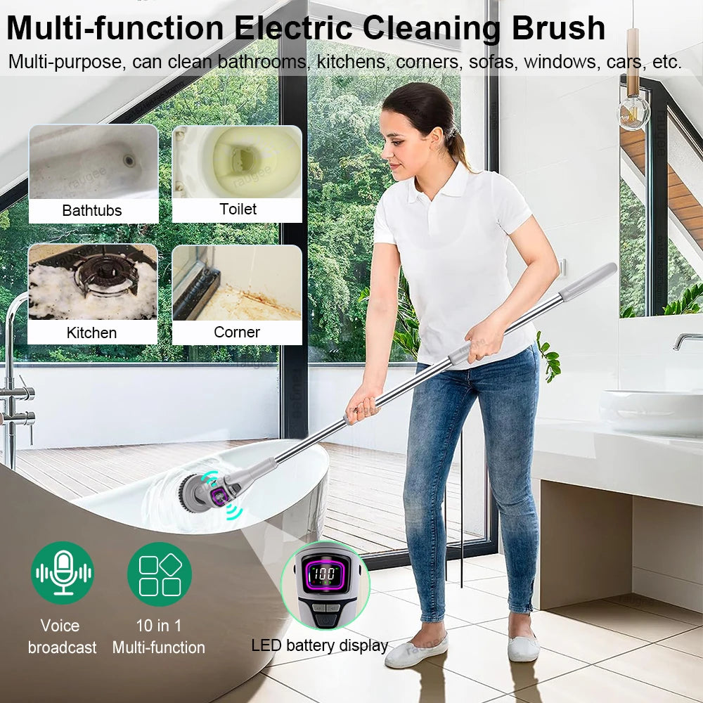 Electric Bathroom Cleaning Brush 1 Multifunctional Household Wireless