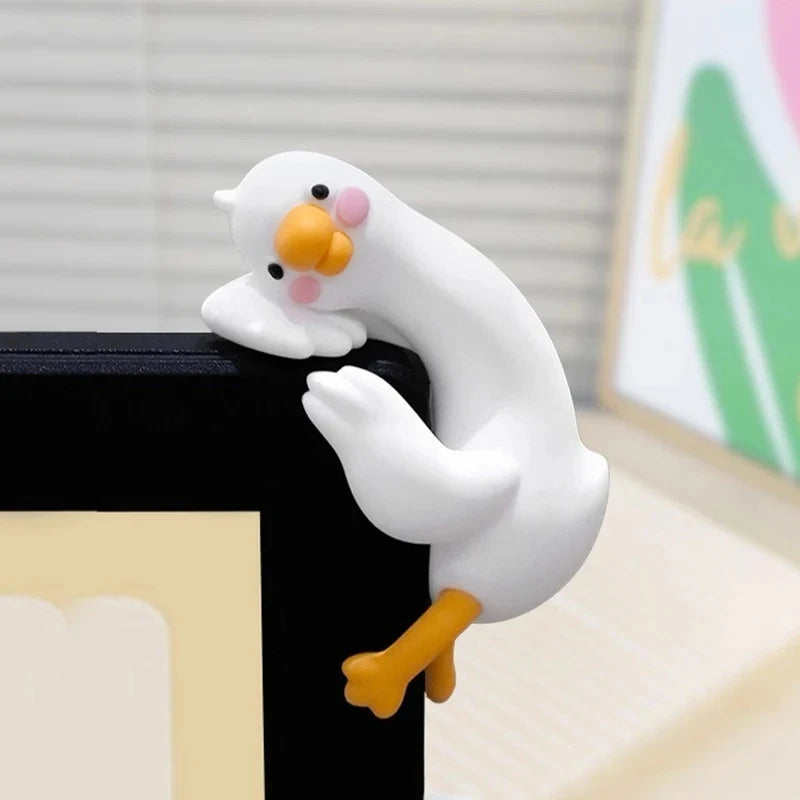 Resin Cartoon Duck Ornament Perfect Desks Car Dashboards TV Screens