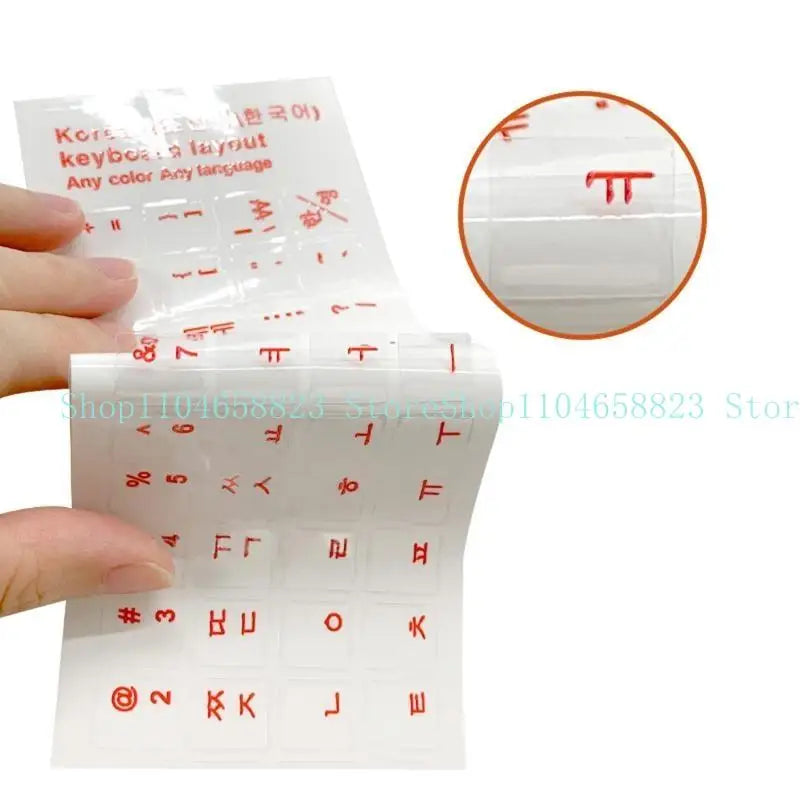Korean Keyboard Stickers Matte PVC Sticker Letters Transparent Zpaxo
