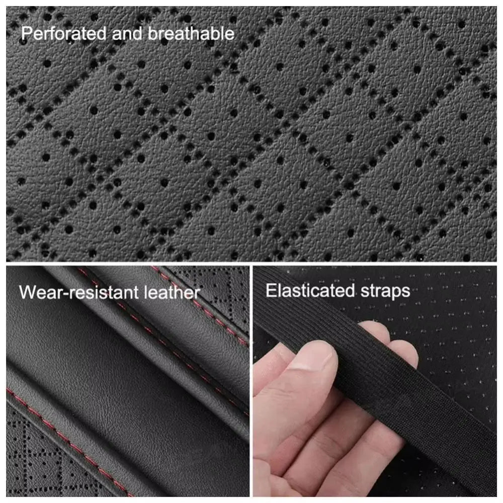 Universal Auto Armrest Pad PU Leather Anti Slip Center Console Cushion Waterproof with Storage Pocket Arm Rest Protector Mat Zpaxo