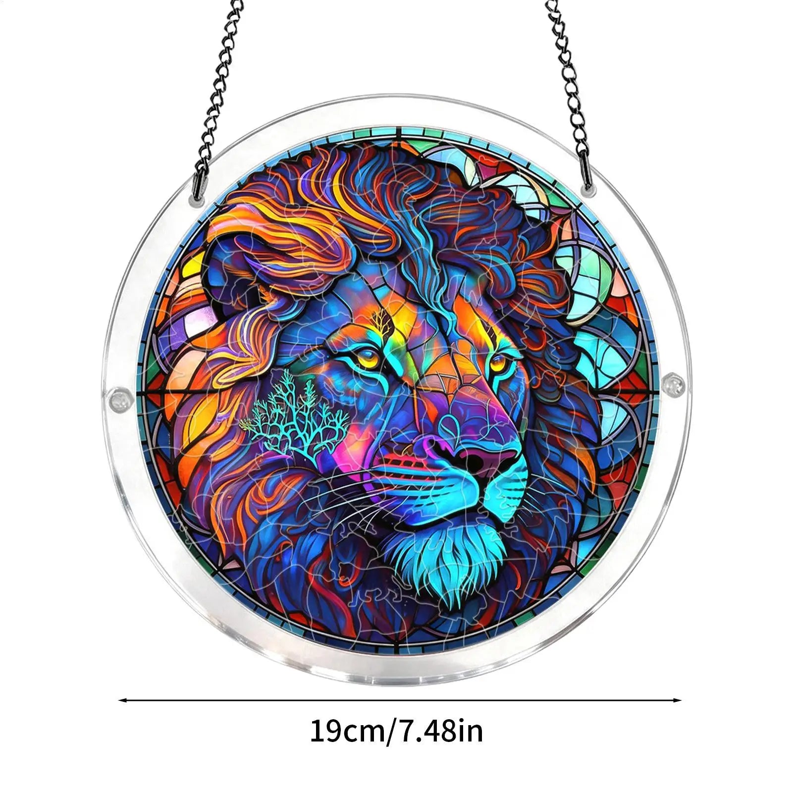 Jigsaw Puzzle Suncatcher Animal Pattern Art Ornaments 7 48 Inches